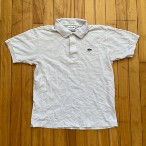 Lacoste Classic Fit White Cotton Pique Short Sleeve Polo Shirt Mens Medium FR 4